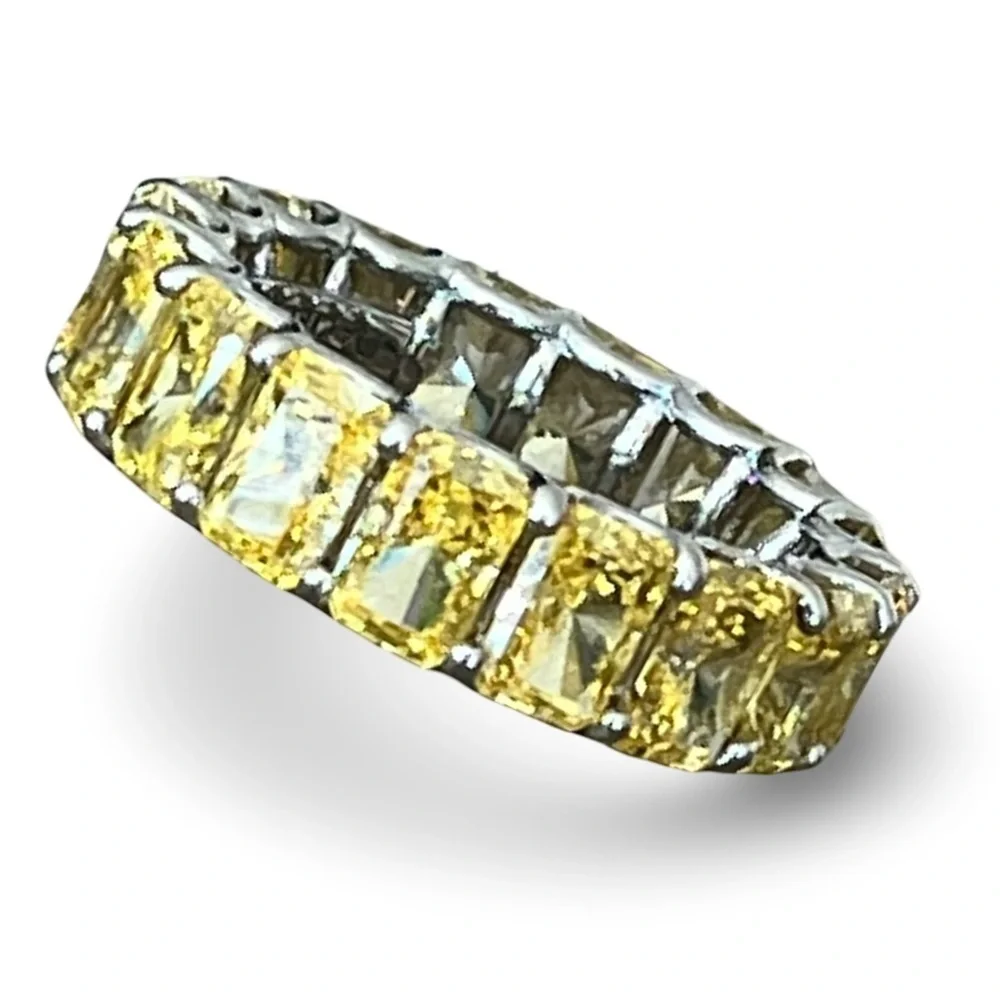 Daniel K Canary CZ Eternity Band Ring Size 8